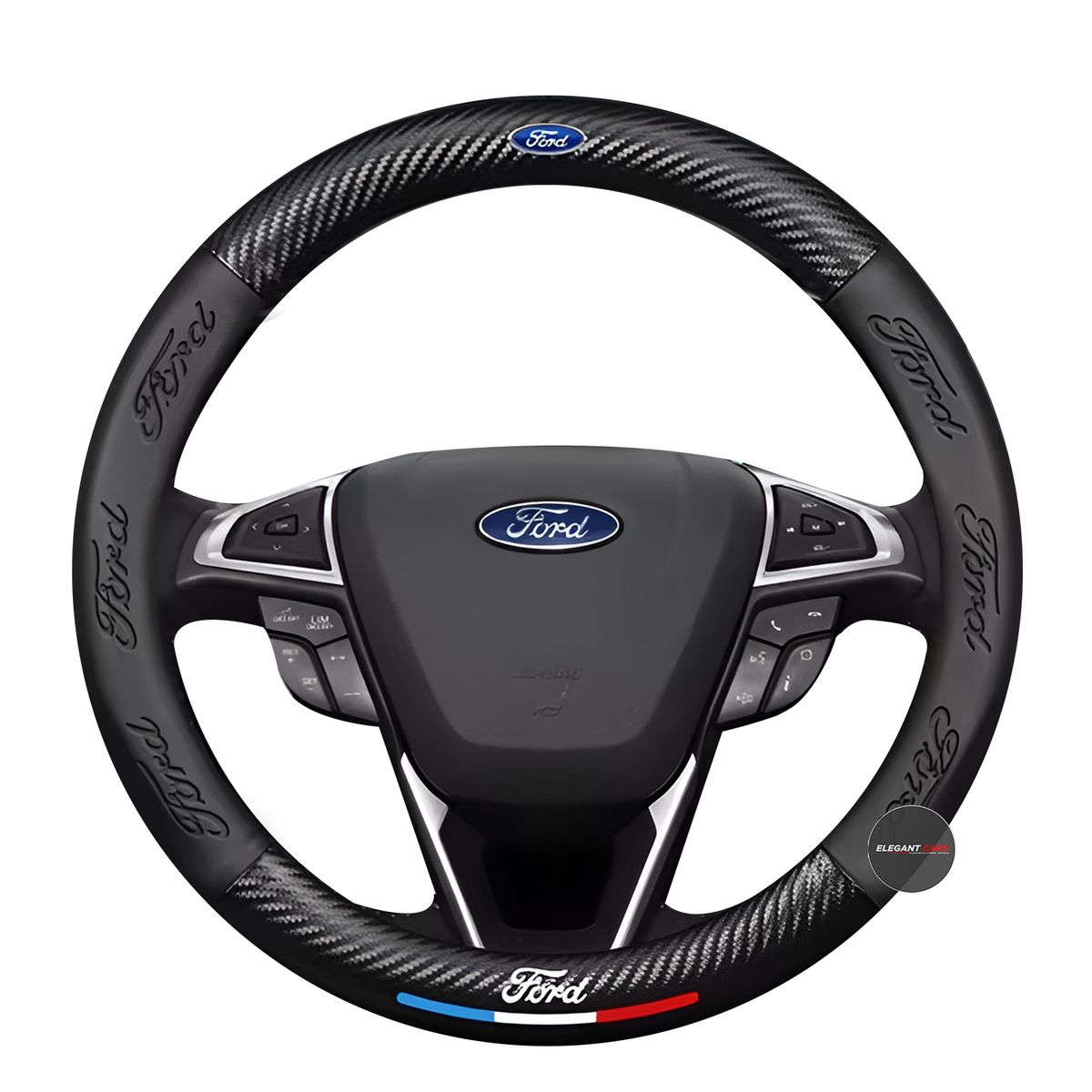 JET - Forro De Timon Premiun +Fibra De Carbono Para Ford