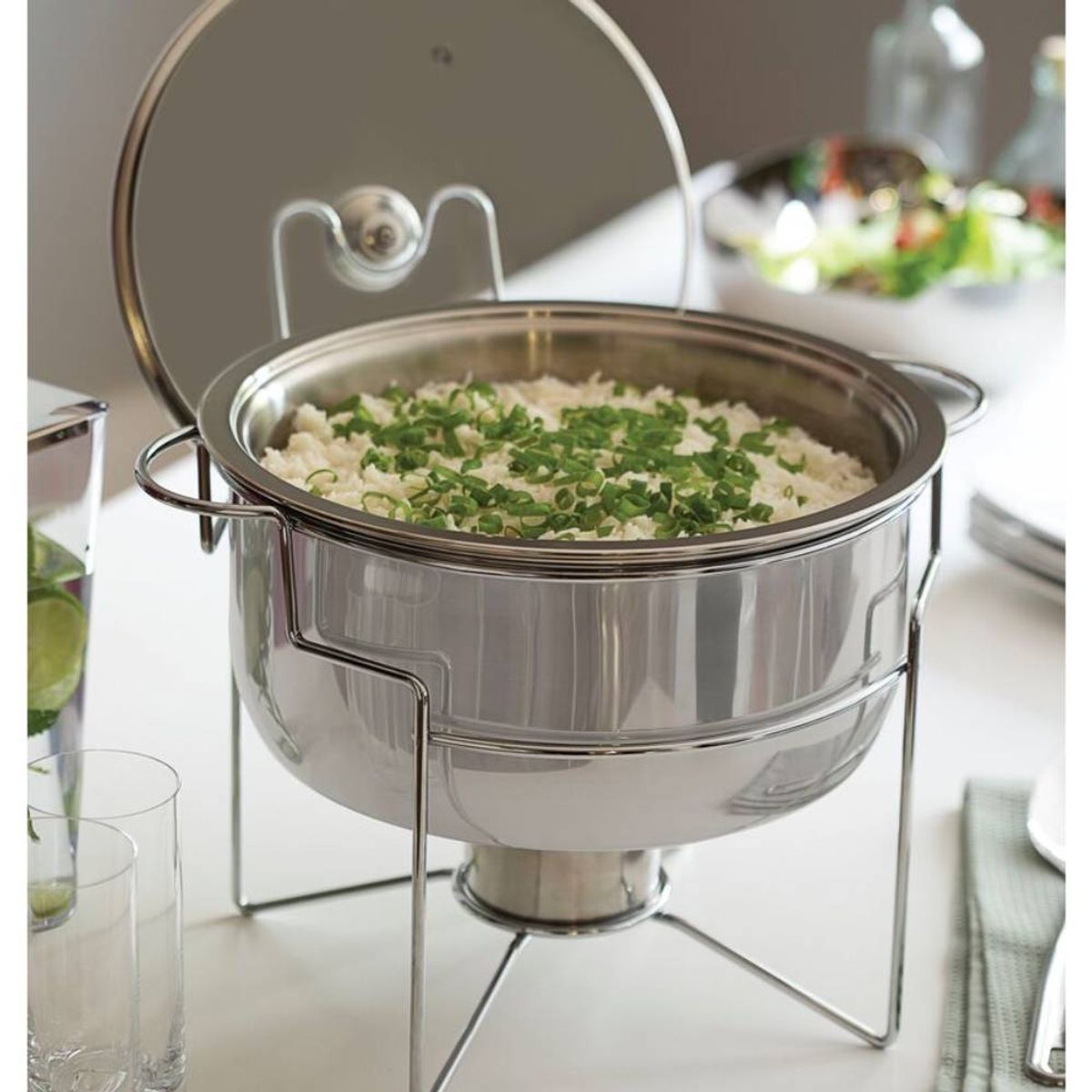 TRAMONTINA - Rechaud baño maría de acero inoxidable de 7 l con hornalla