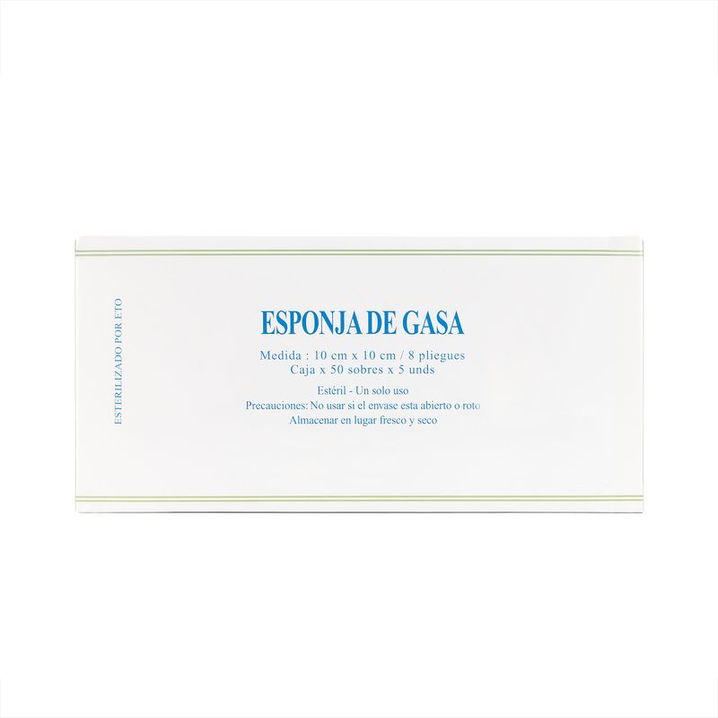 GENERICO - Esponja de Gasa Estéril Absorbente de 10 X 10 CM CAJA 50 UND
