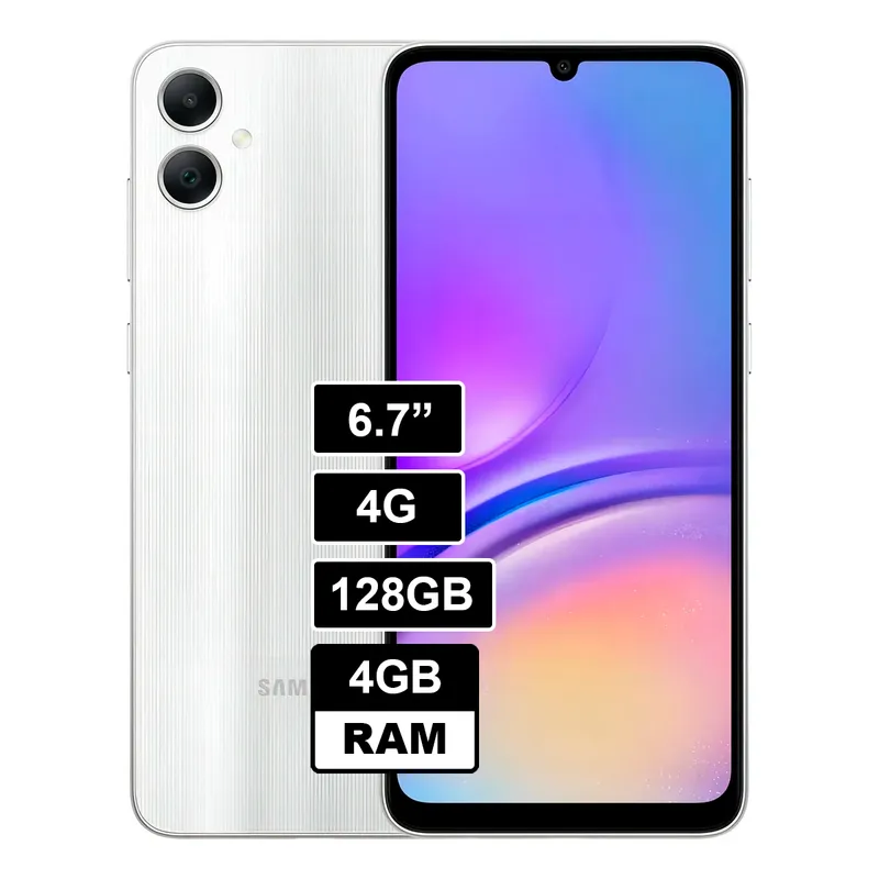 SAMSUNG - Celular Samsung Galaxy A05 128GB 4GB RAM PLATA