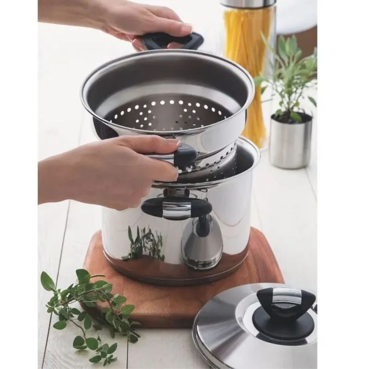 ICHIMATSU - Jgo Cozi-Pasta x2 pzas AInox - Tramontina Acero Inox