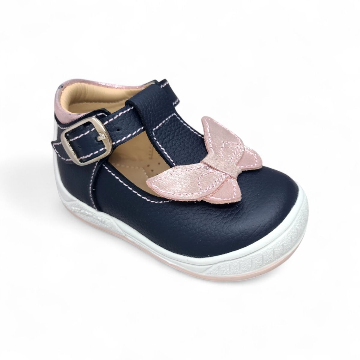 GENERICO - Zapato Pibe semi-ortopédico Azul Mariposa Para Niña Bebé
