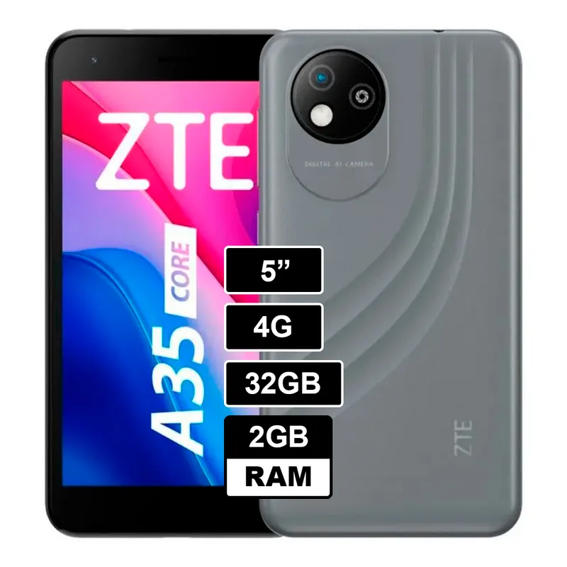 ZTE - CELULAR ZTE A35 CORE 2GB RAM  32GB GRIS