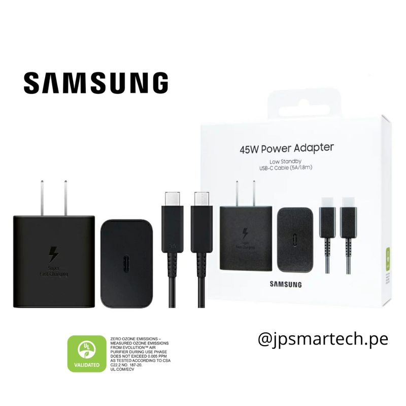 SAMSUNG - Cargador Samsung 45W con Cable 180cm para Samsung A56