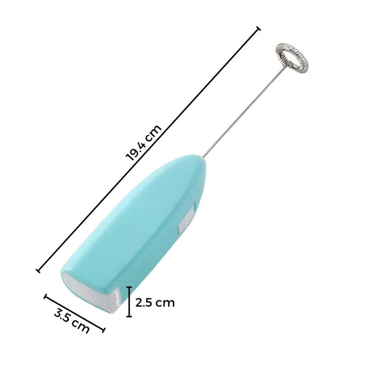 GENERICO - Mini batidor de huevos cafe eléctrico de mano pack x2