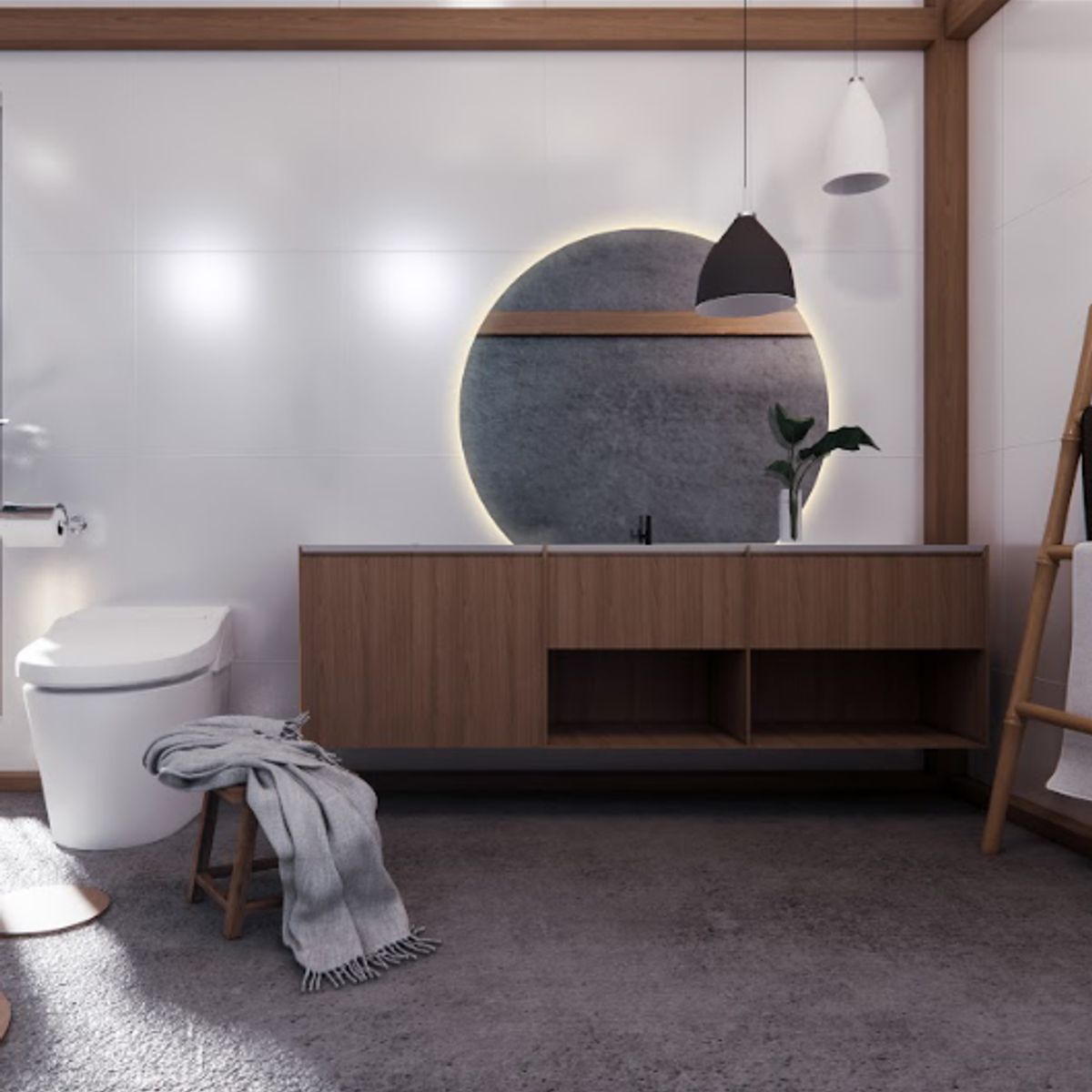 GENERICO - Espejo Ámbar con luz LED