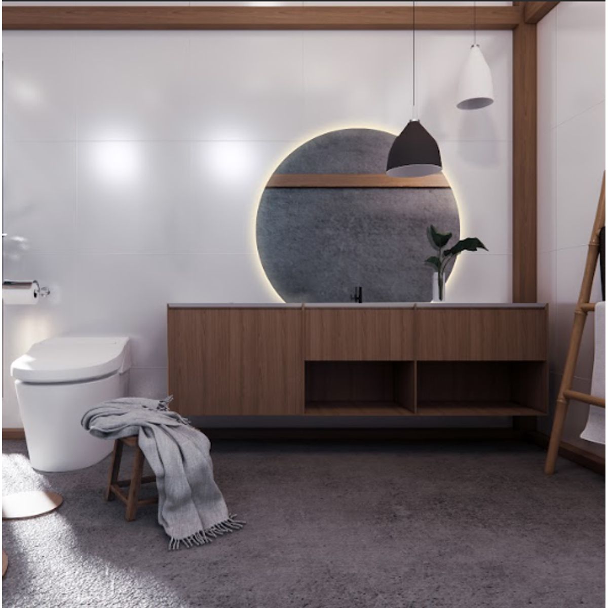 GENERICO - Espejo Ámbar con luz LED