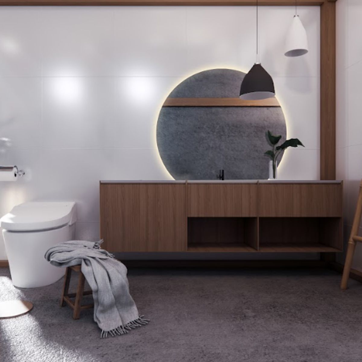 GENERICO - Espejo Ámbar con luz LED