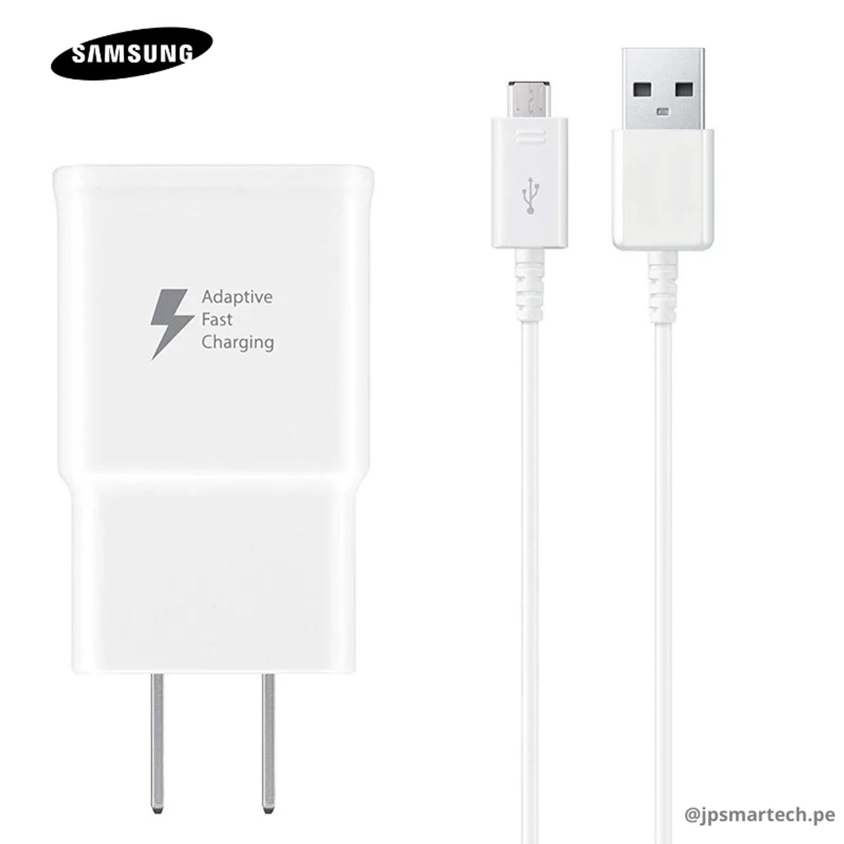 SAMSUNG - Cargador Samsung Original con Entrada Micro USB para Serie S - Blanco