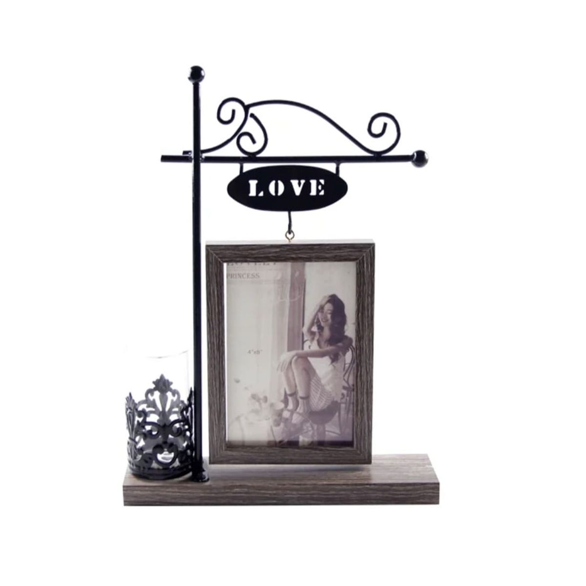 GENERICO - Marcos De Fotos Colgante Florero De Vidrio 10x15cm