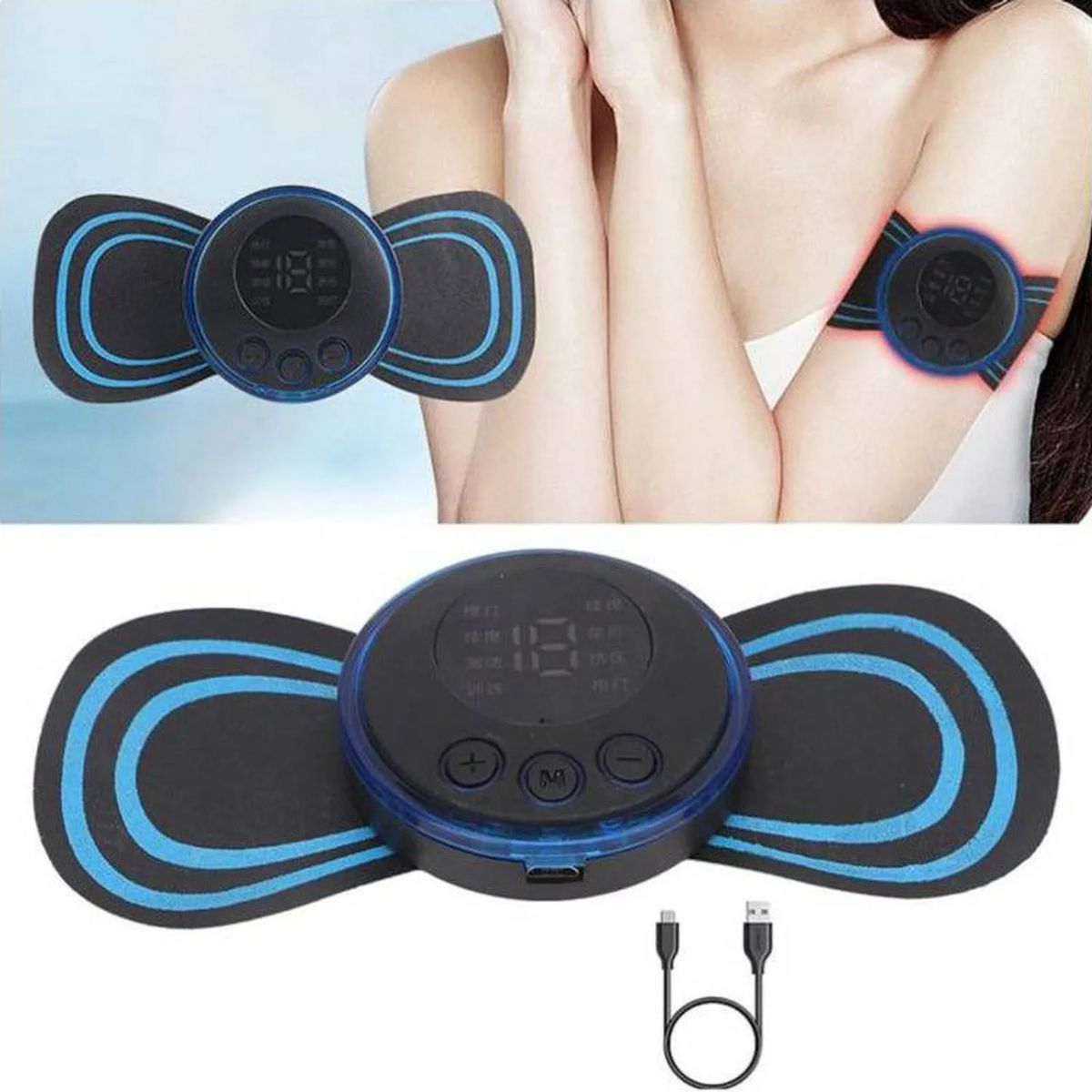 GENERICO - Mini Masajeador Tronificar Muscular Recargable