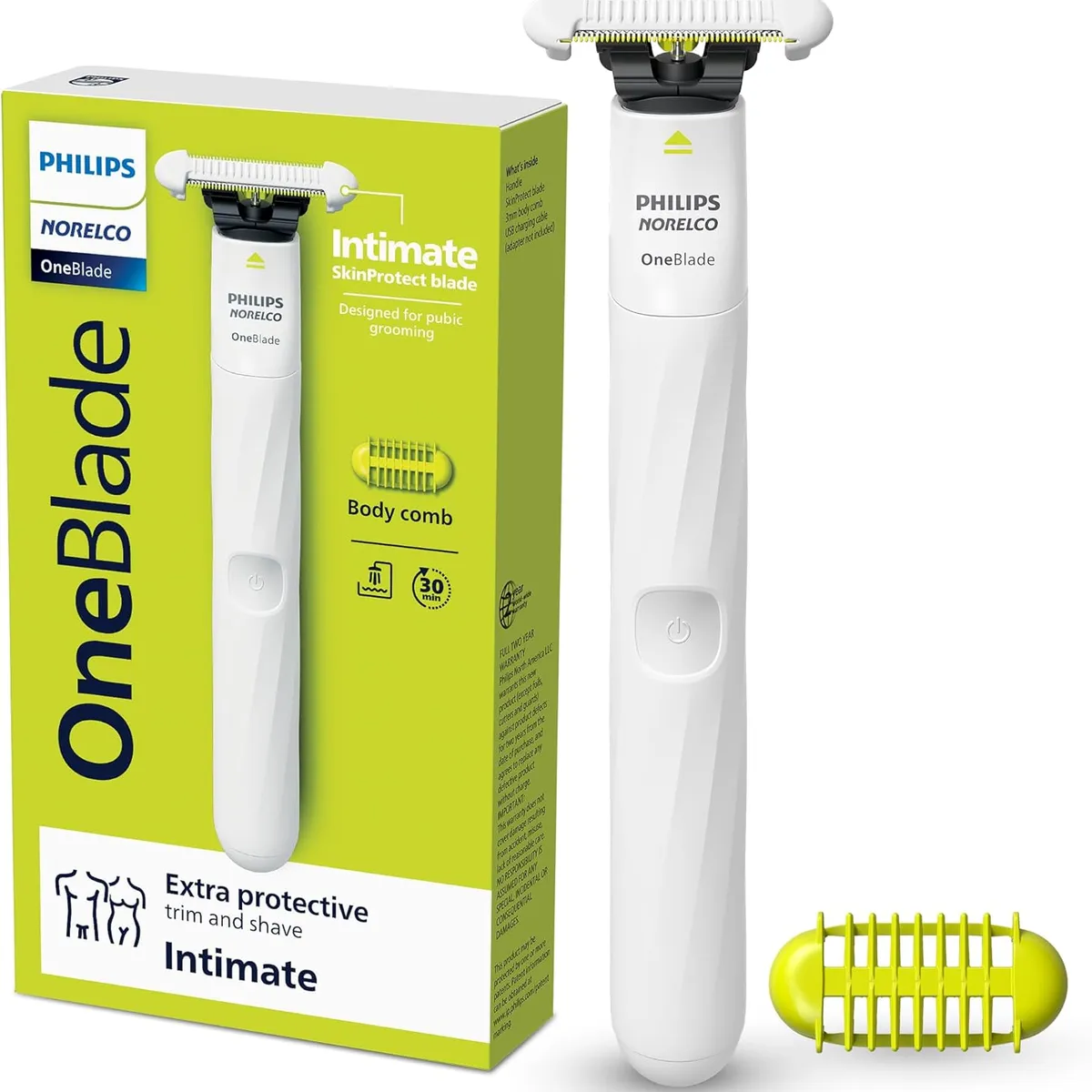 PHILIPS - Rasuradora Philips OneBlade Cuerpo + Zona Íntima
