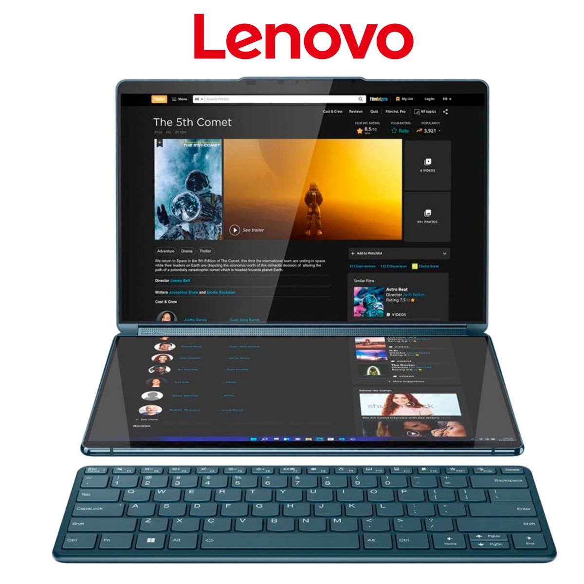 LENOVO - Laptop Lenovo YOGA BOOK 9 13IRU8 INTEL CORE i7-RAM 16 GB SSD 1 TB (2 x 13.3") 2.8K OLED WINDOWS 11