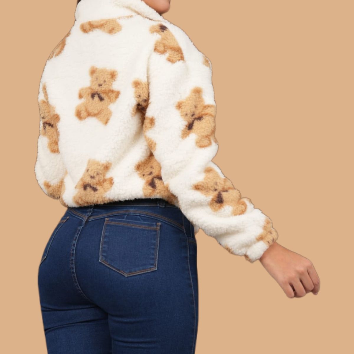 GENERICO - CASACA PELUCHE TEDDY PARA MUJER