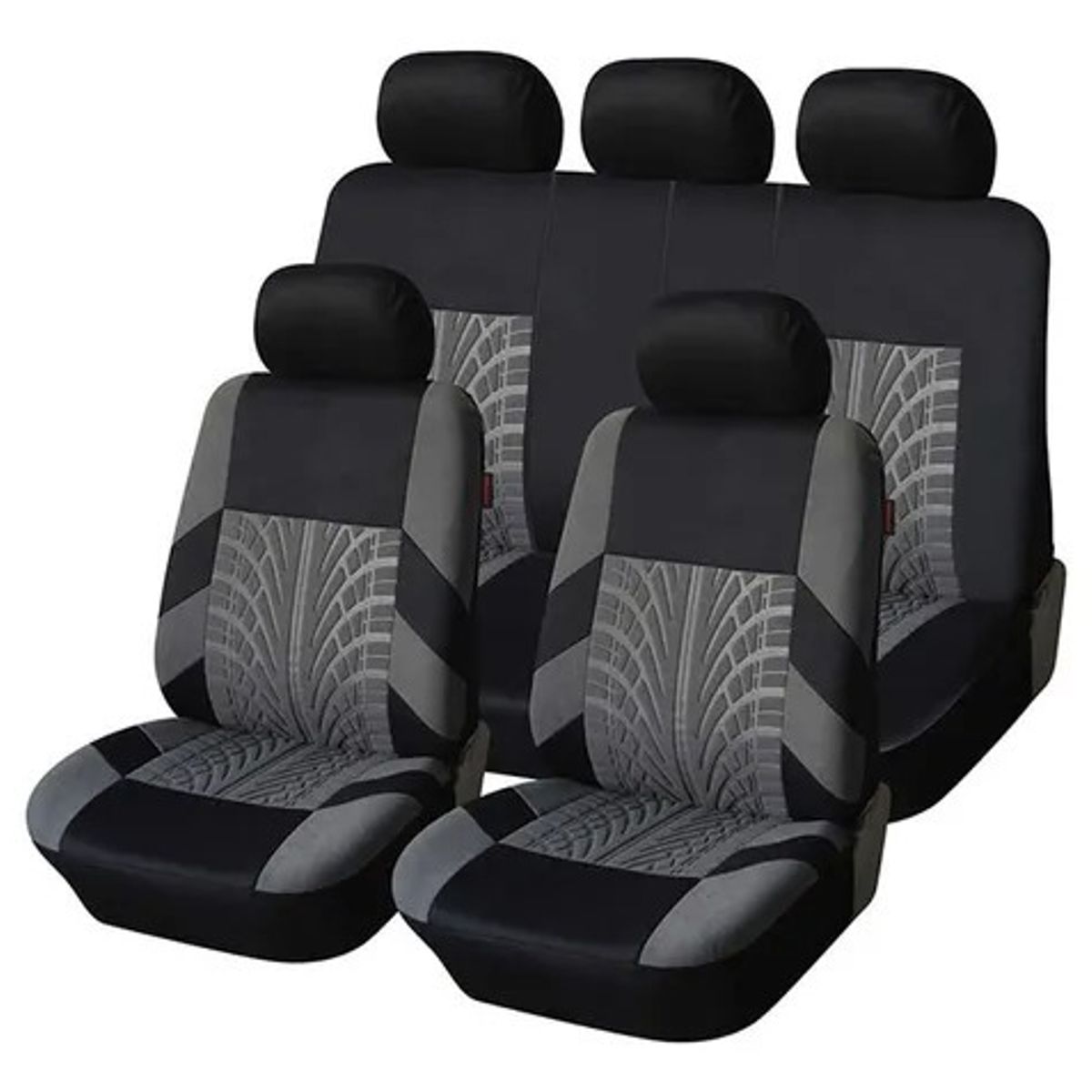 GENERICO - Funda Cubre Asiento Automovil Universal Premium 9 PiezasGris