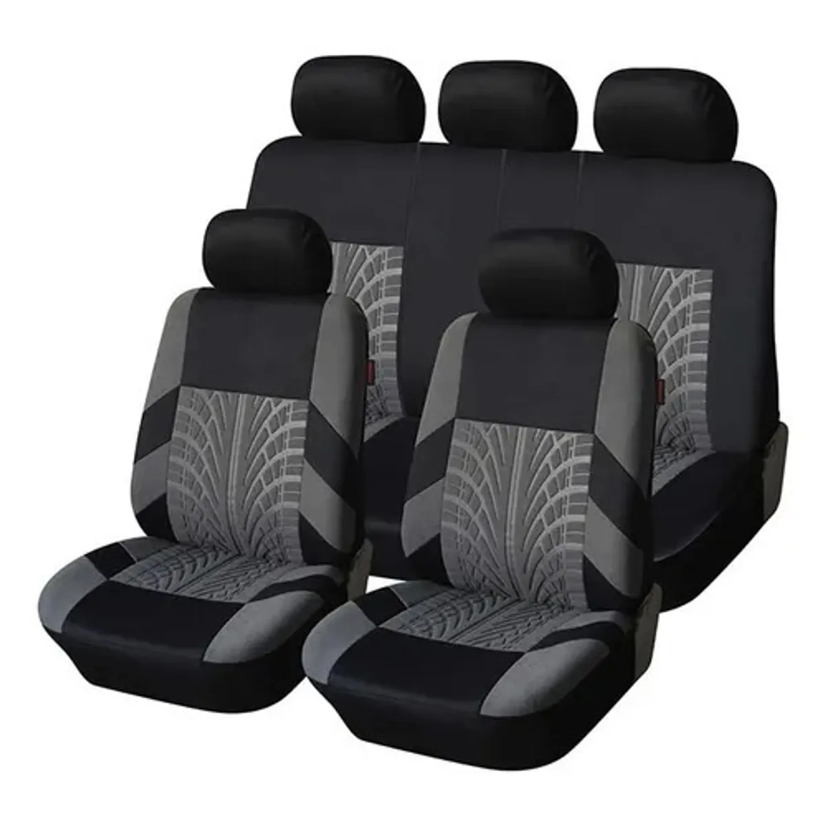 GENERICO - Funda Cubre Asiento Automovil Universal Premium 9 PiezasGris