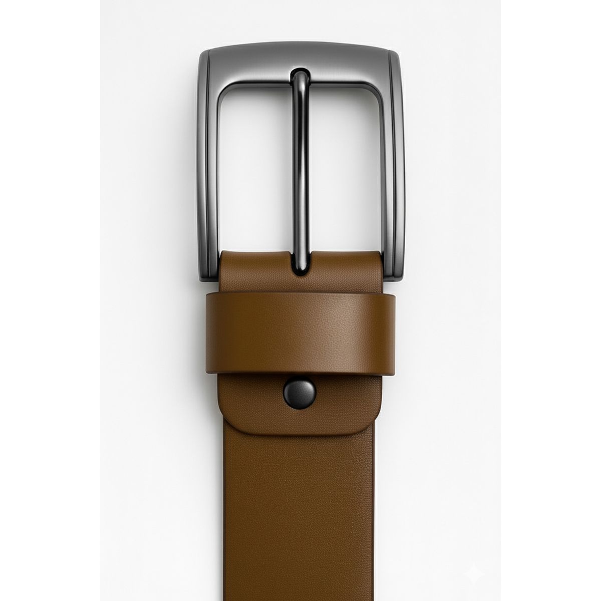 GENERICO - CORREA DE CUERO CAMEL HEBILLA PESADA