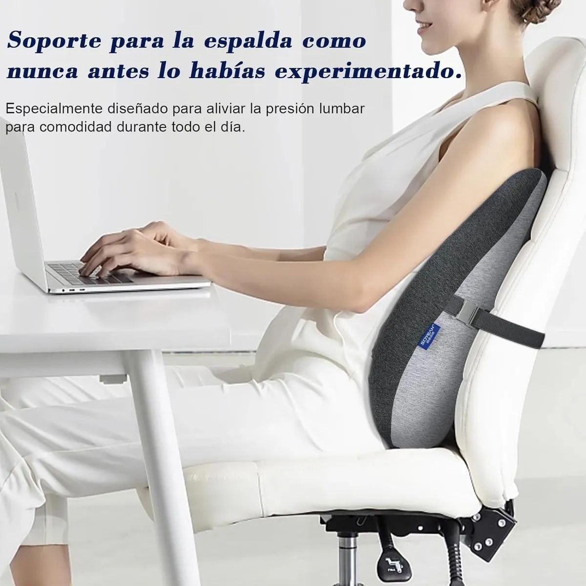 EVERSO - Cojin Soporte Espalda Corrector Lumbar De Silla Auto Oficina