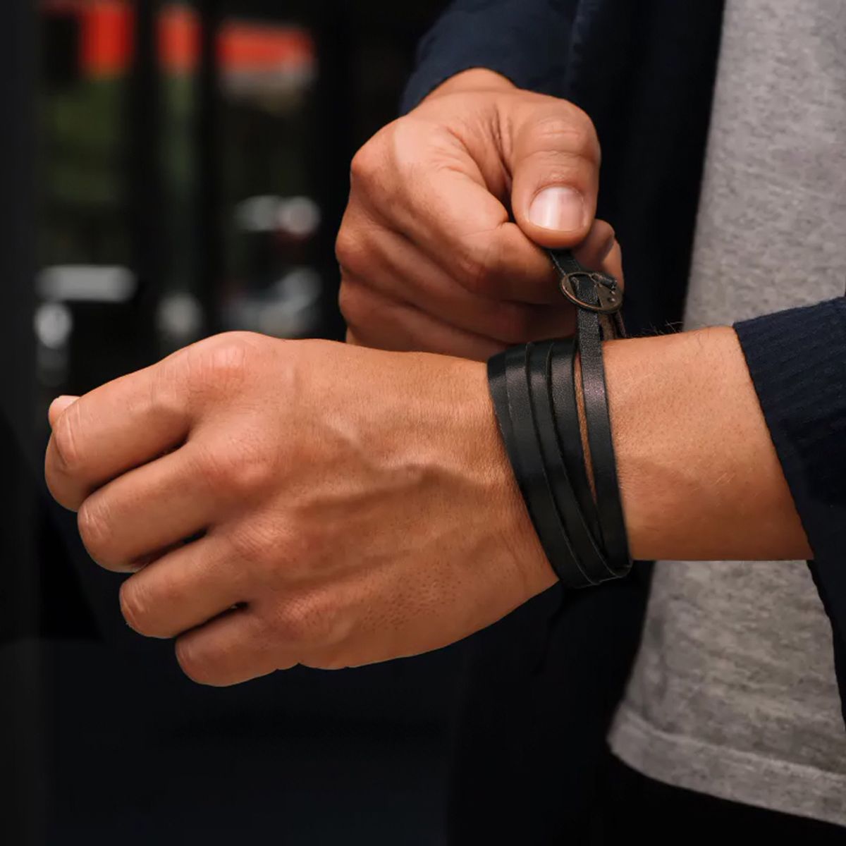 WATTACA - Pulsera Cuero Vueltas para hombre - Moda masculina