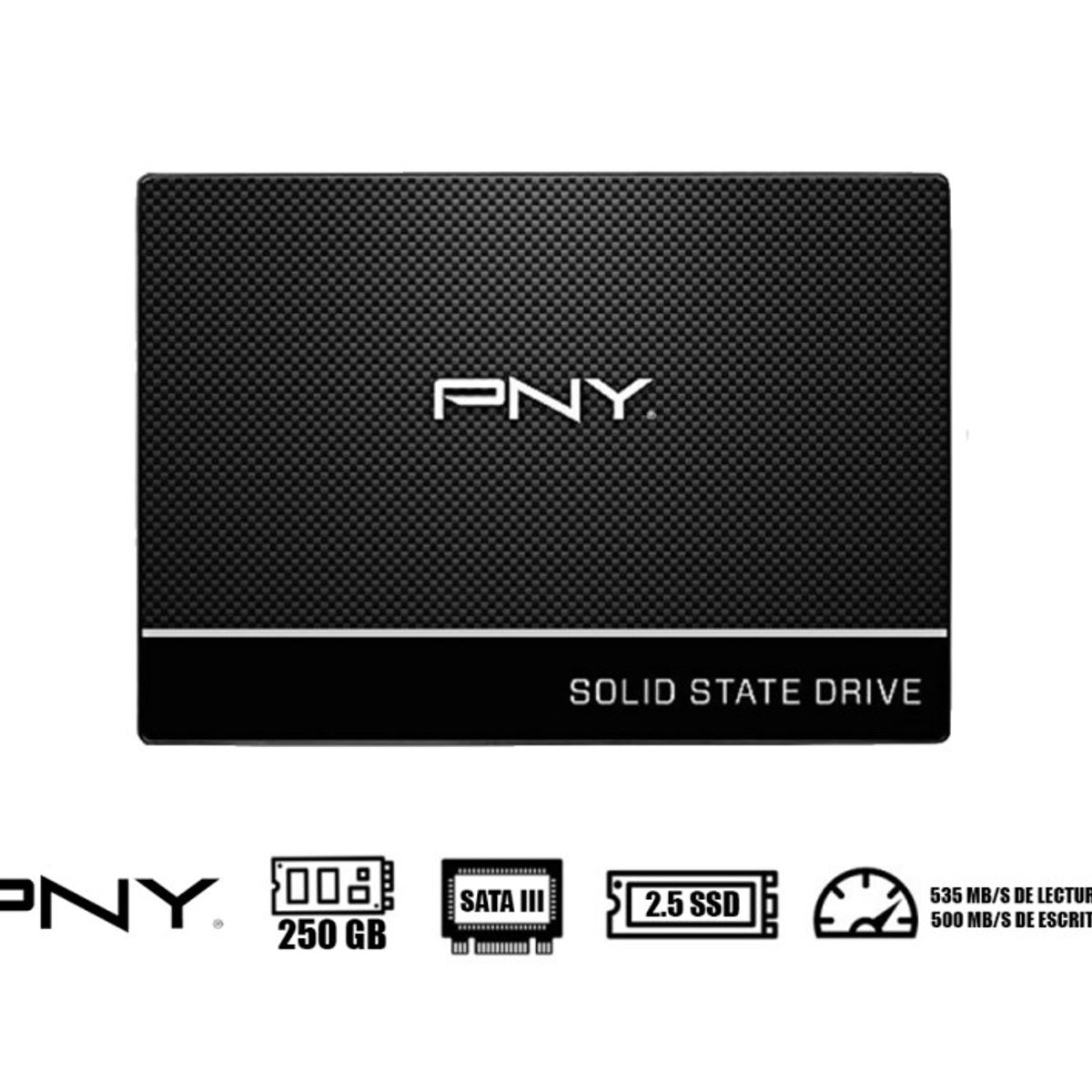 PNY - SSD PNY CS900 - 250GB - SATA 6GB/S, 2.5", 7MM, 535 MB/S