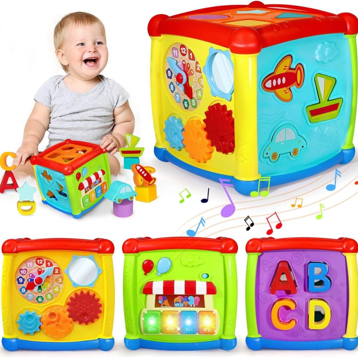 HUANGER - CUBO DIDACTICO MUSICAL 6 EN 1