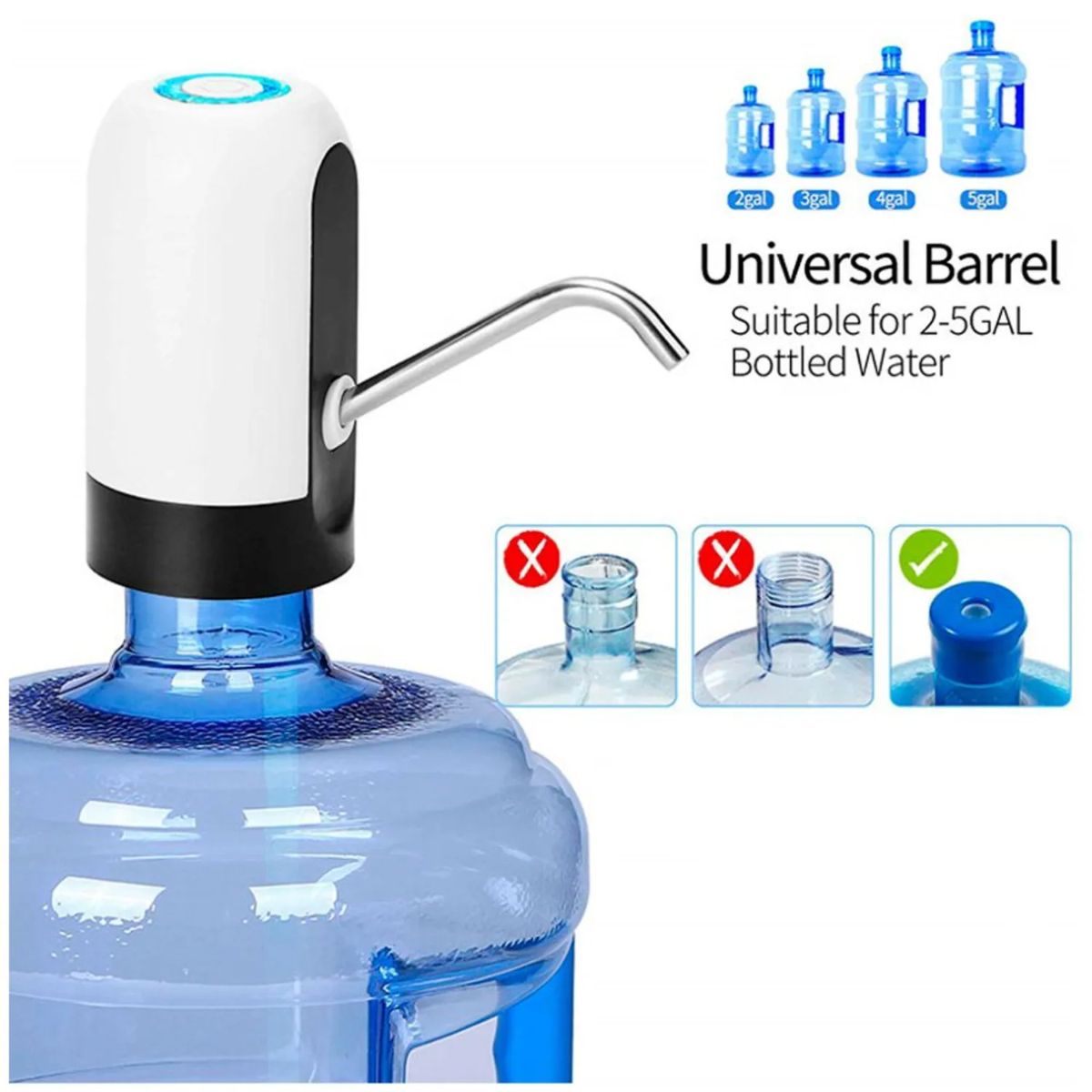 GENERICO - Dispensador de Agua Automático Portátil Bomba de Agua para Bidón