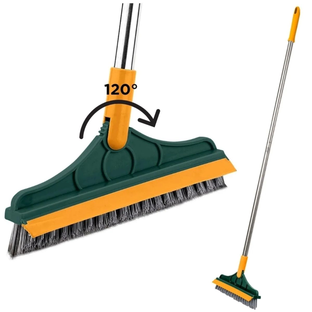 GENERICO - Escoba Cepillo de Limpieza Secador 2en1 Rotación 120°