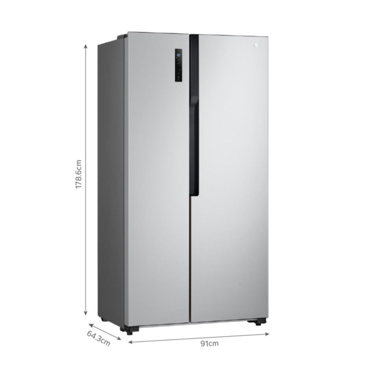 LG - REFRIGERADORA LG SIDE BY SIDE 509LT MULTIPLE FLUJO DE AIRE PLATEADO LS51BPP