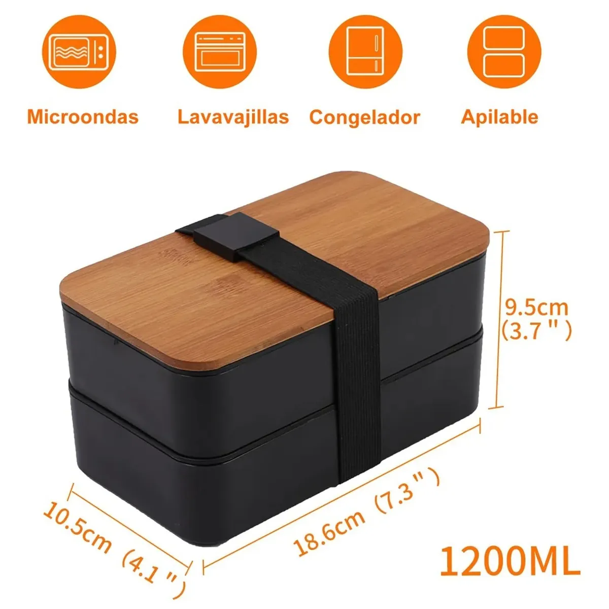 EVERSO - Bolso Lonchera Térmica Y Fiambrera Set Portátil 1200 Ml