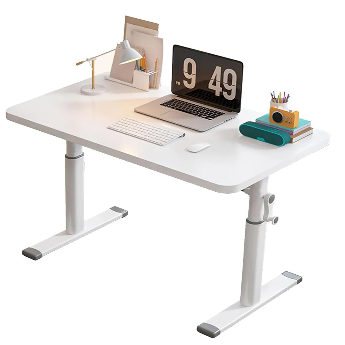 ANYHOGAR - Escritorio 120cm Altura Ajustable Manual Ergonómico Trabajo