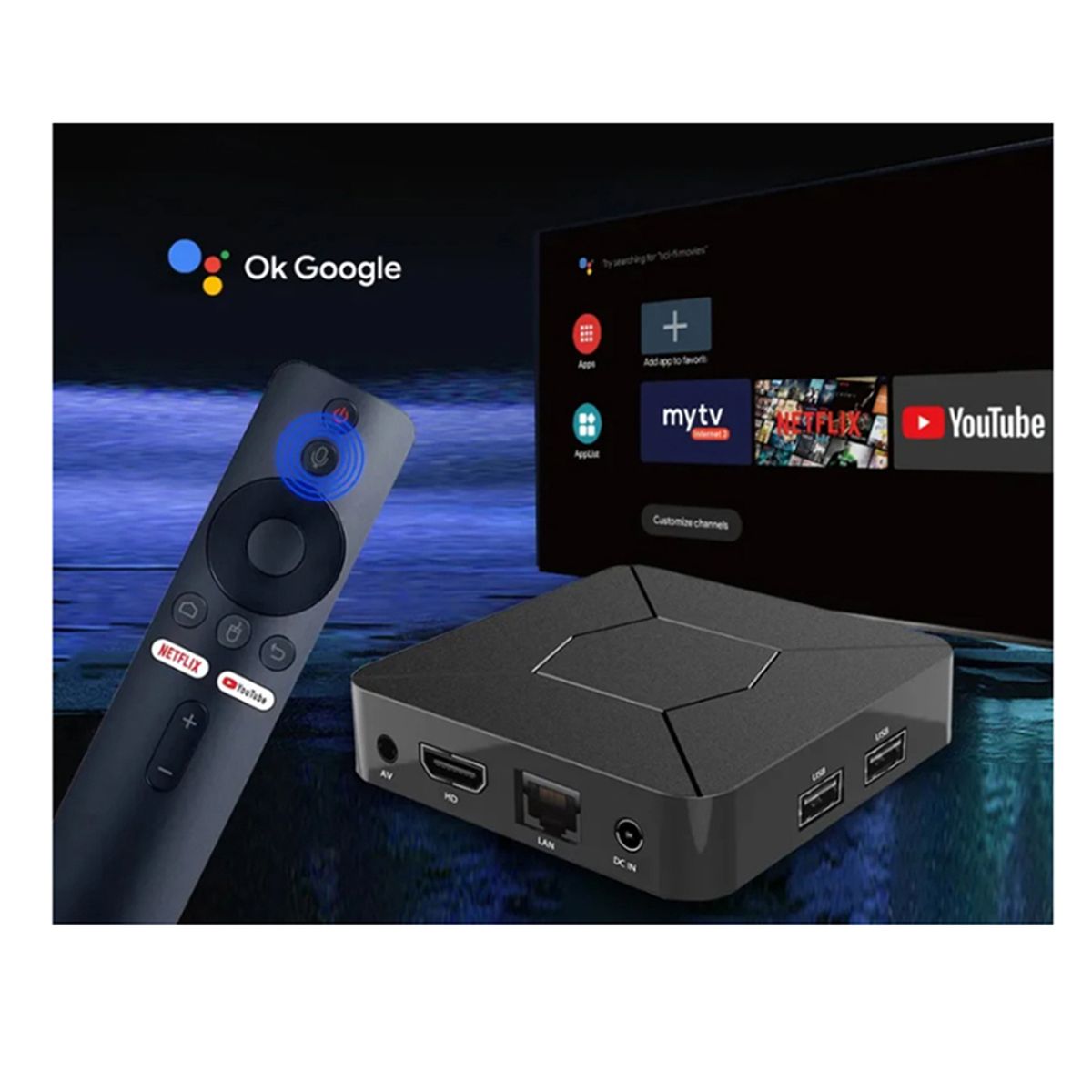 GENERICO - Convertidor TV Android Certificado con Entrada de Red Versión 2025 8K