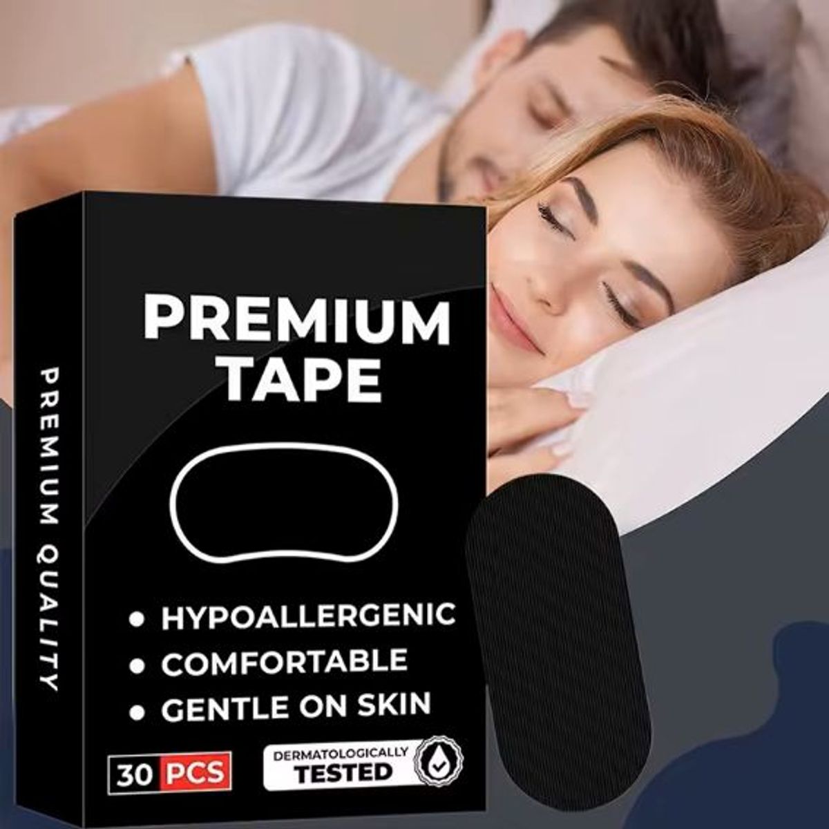GENERICO - Cinta Parche Bucal Tape para Dormir Antironquidos Respira Mejor