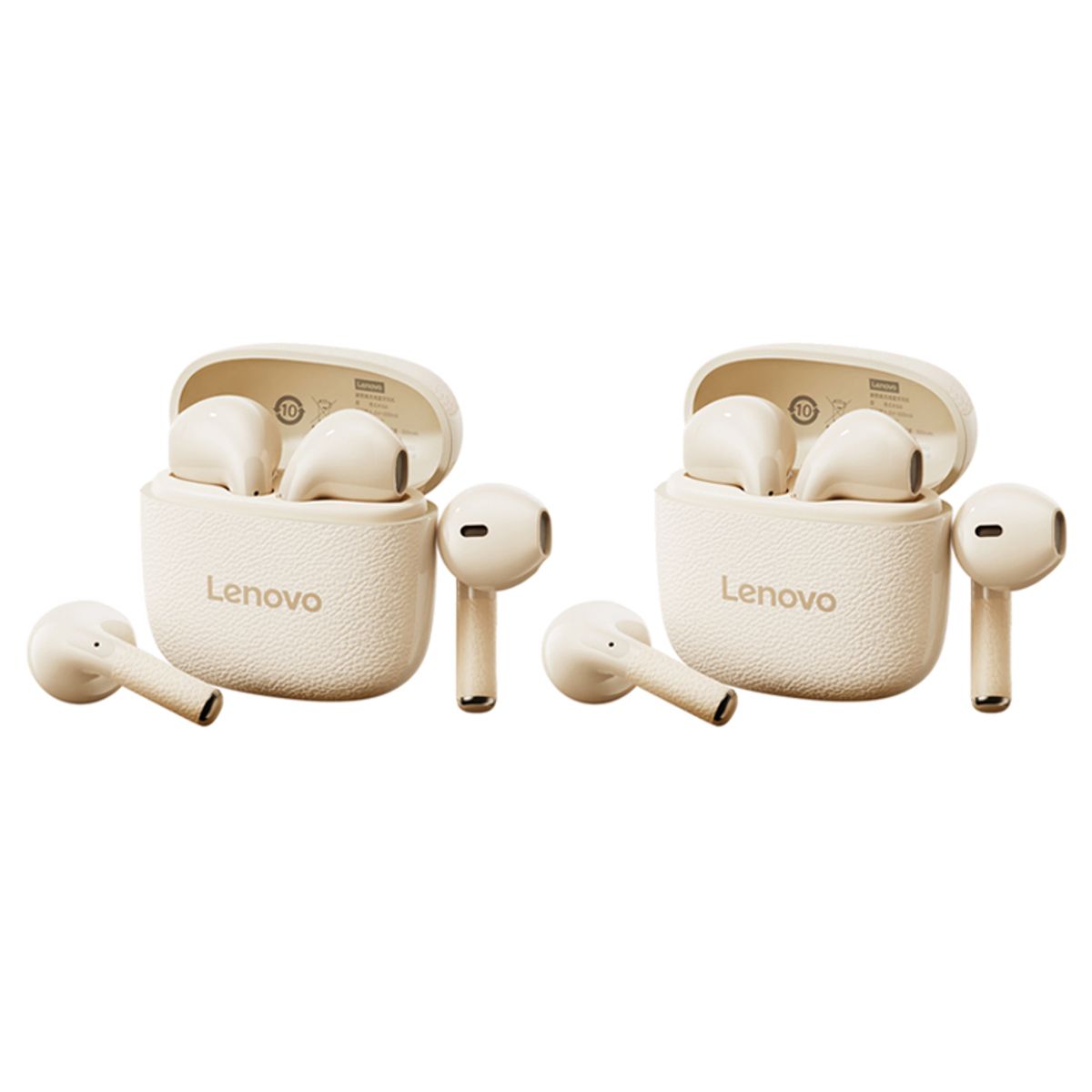 LENOVO - Set 2 Audífonos Lenovo Clip TA166 TWS Bluetooth 54 Blanco