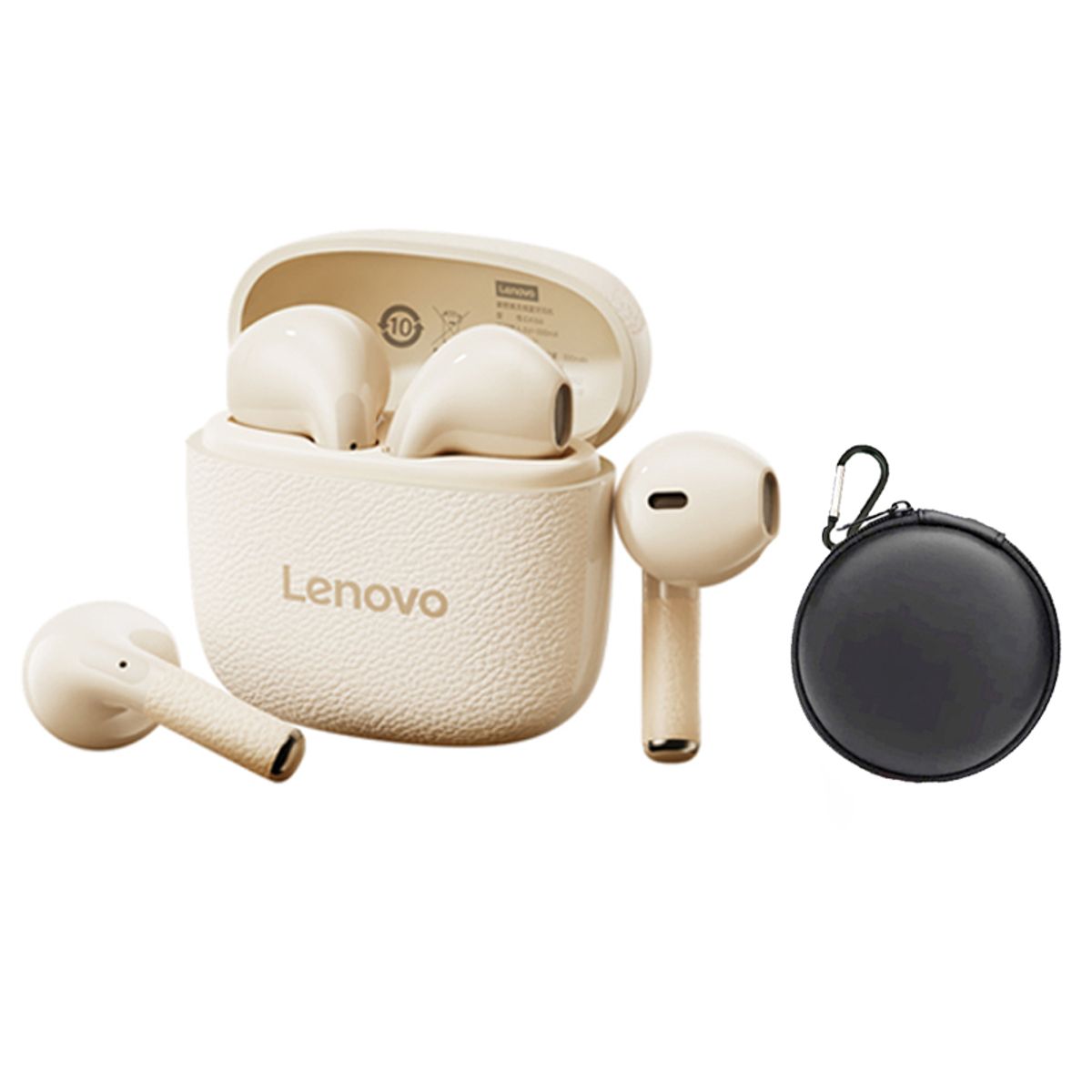LENOVO - Audífonos Lenovo Clip TA166 TWS Bluetooth 54 Blanco y Estuche