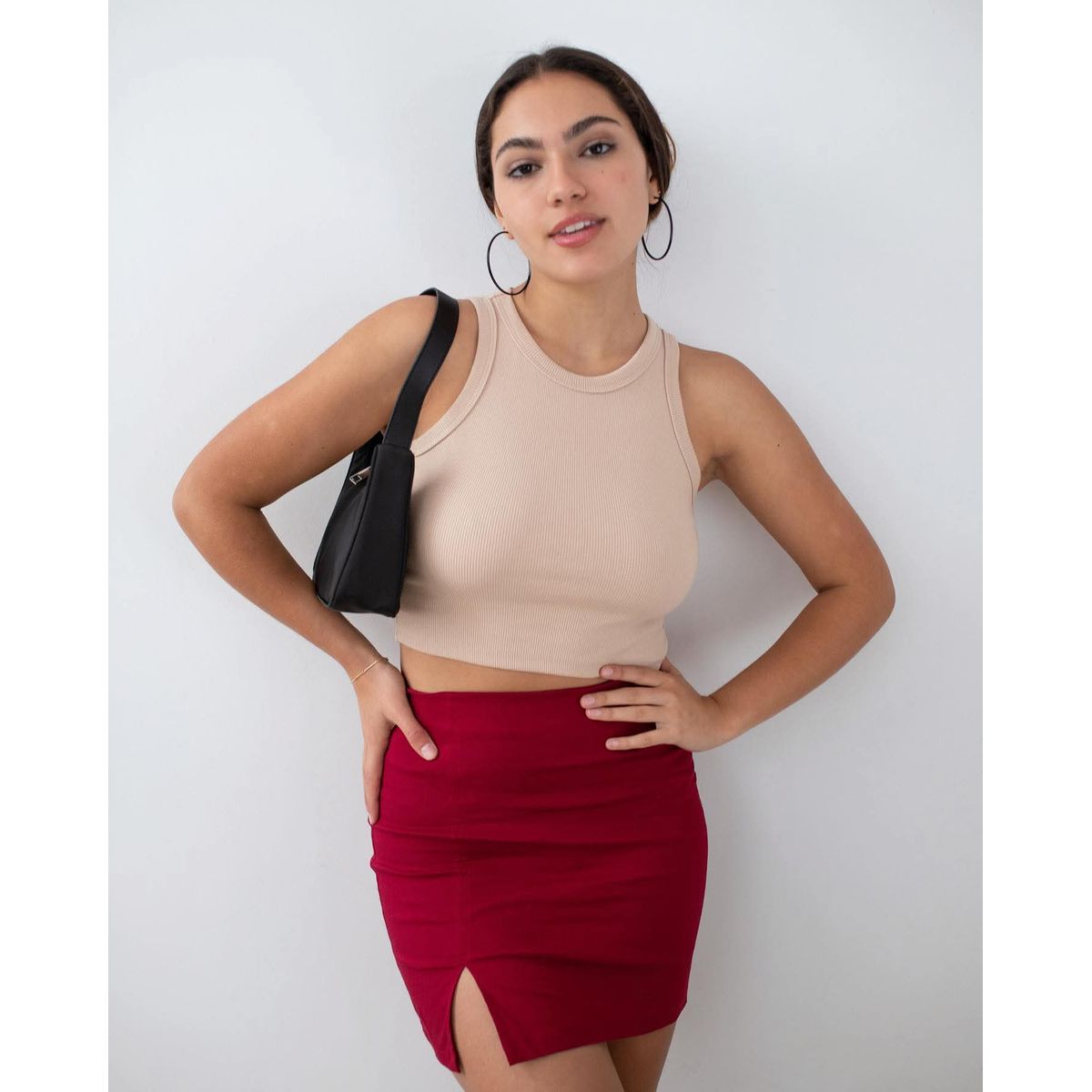 GENERICO - FALDA SHORT LOMA CASUAL PARA MUJER