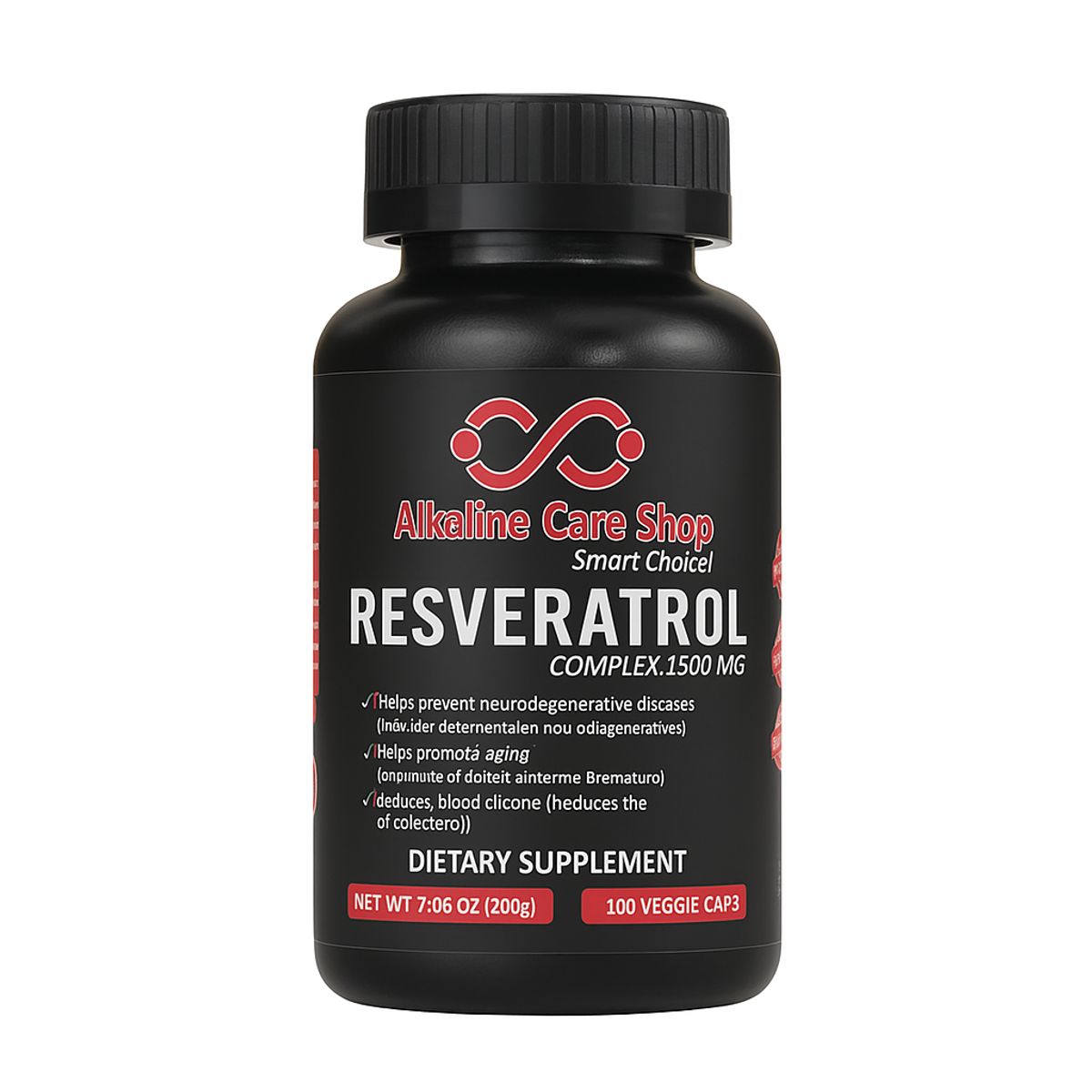 ALKALINE CARE - Resveratrol Complex (1500mg) 100 cápsulas