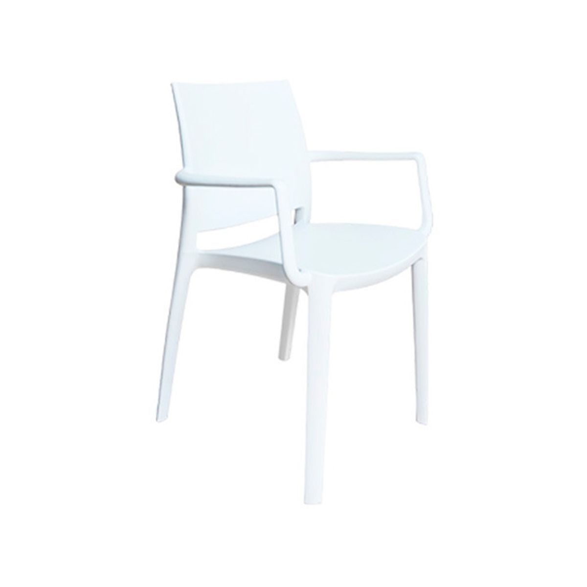ZIYAZ - Silla De Comedor Capellini Con Brazo Blanco