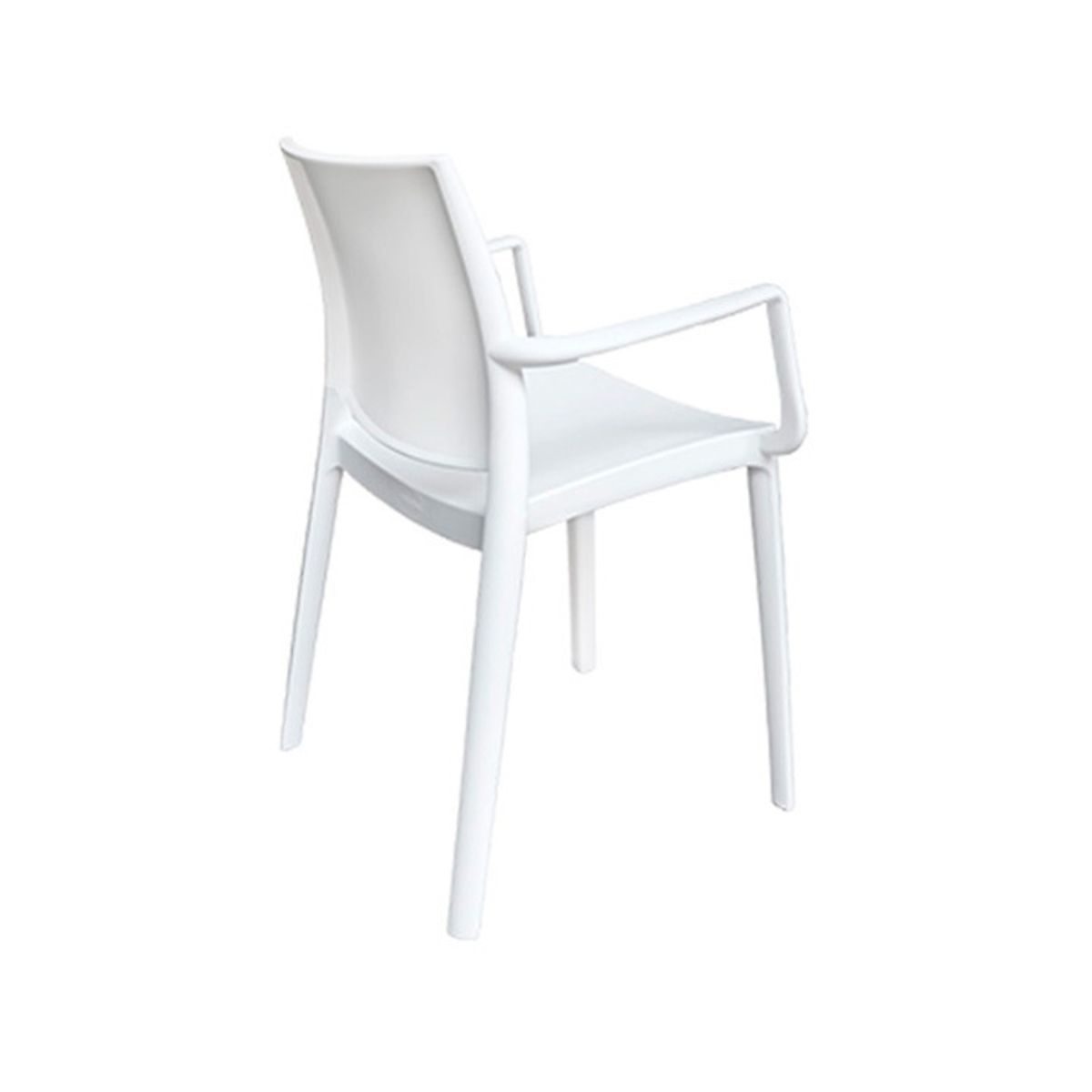 ZIYAZ - Silla De Comedor Capellini Con Brazo Blanco