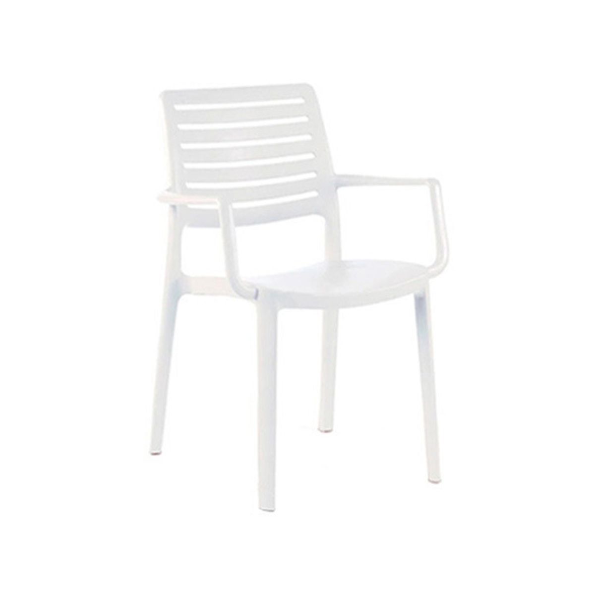 ZIYAZ - Silla De Comedor  Kasal Con Brazo Blanco