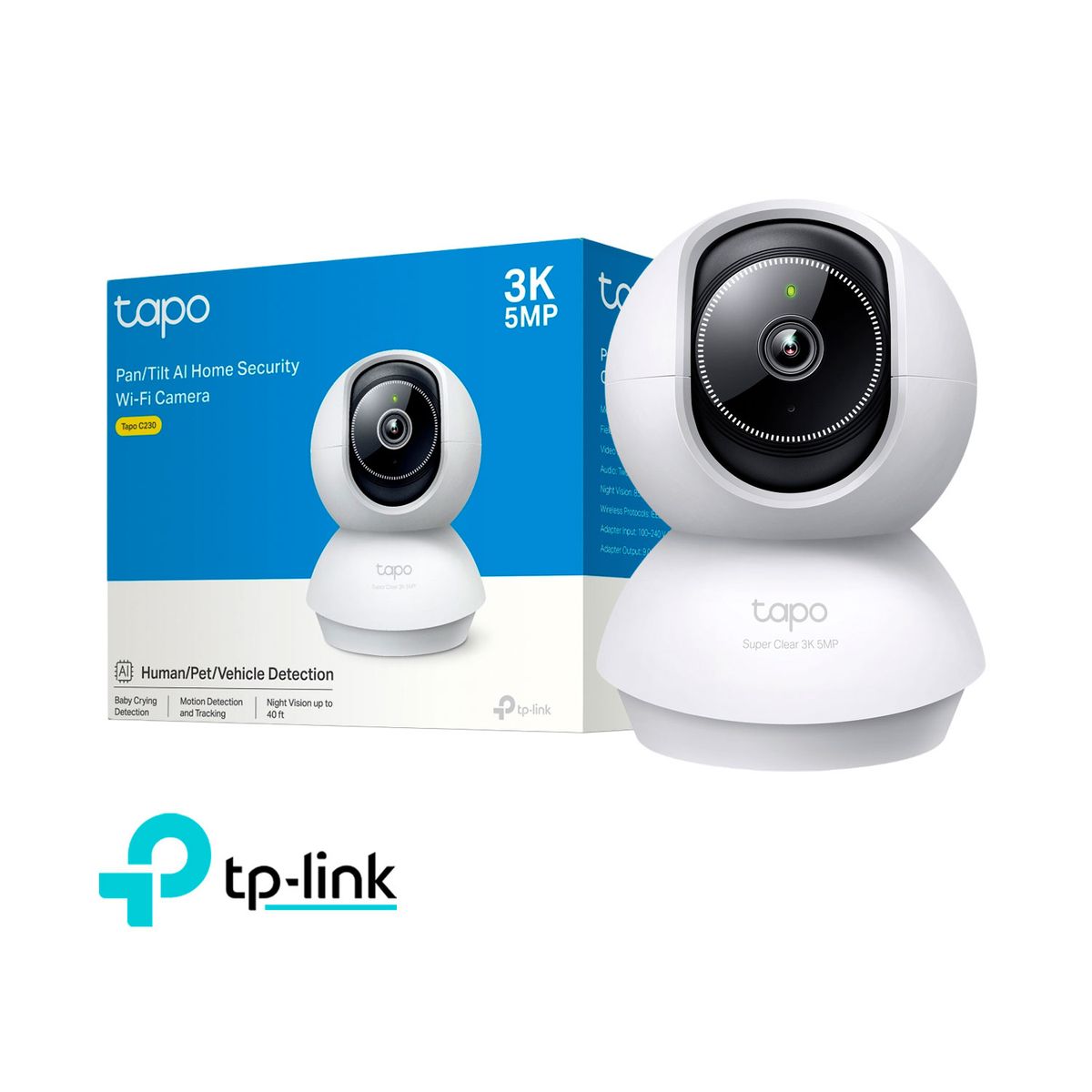 TP LINK - Cámara Seguridad Tp-Link Tapo C230 3K Wifi Audio bidireccional Detección IA
