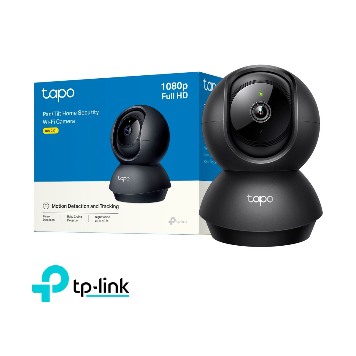 TP LINK - Cámara Seguridad Tp-Link Tapo C201 Full HD 2MP Detección llanto Audio Bidireccional