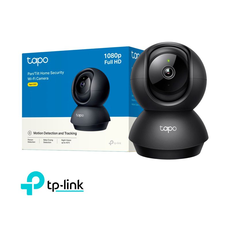 TP LINK - Cámara Seguridad Tapo C201 1080P Detección llanto Audio Bidireccional