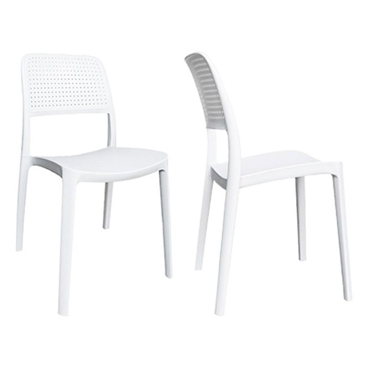 ZIYAZ - Silla De Comedor Solei Sin Brazo Blanco