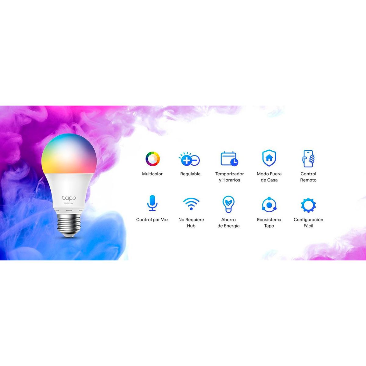 TP LINK - Foco Inteligente Tapo L530E 4pack Multicolor Regulable Control por Voz