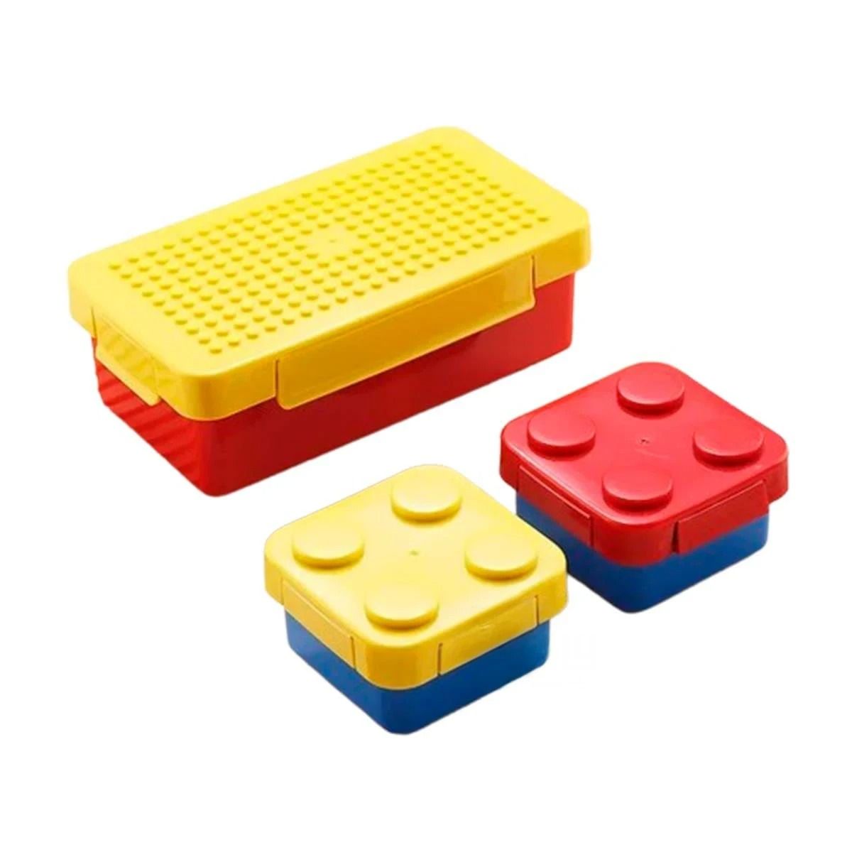 GENERICO - Taper de Plastico de 3 con Modelo de Piezas Multicolor