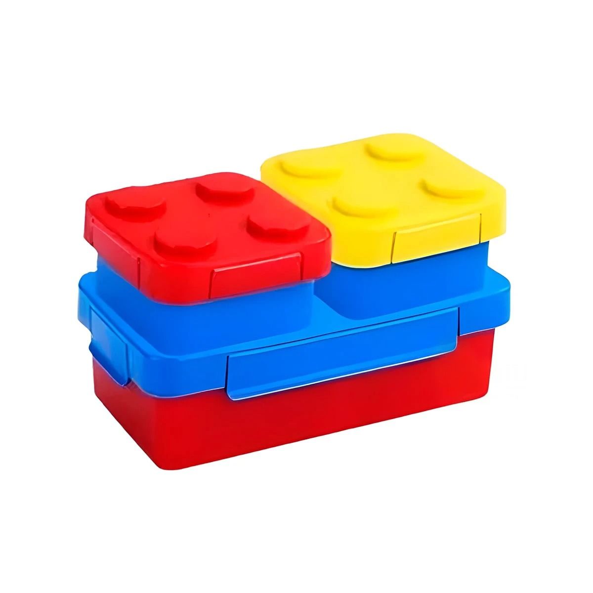 GENERICO - Taper de Plastico de 3 con Modelo de Piezas Multicolor