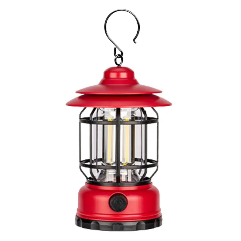 GENERICO - Lámpara Retro LED para Camping 800 mAh con Gancho IPX4 R