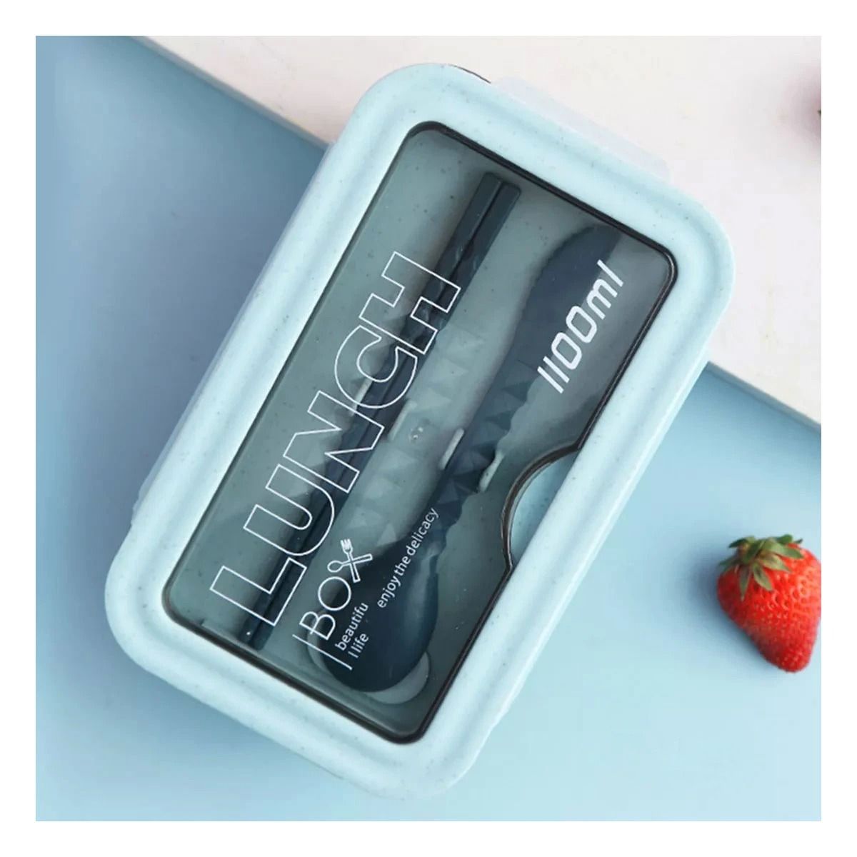 GENERICO - Pack2 Taper 850ml para el Colegio Azul Y+Regalo Stickers