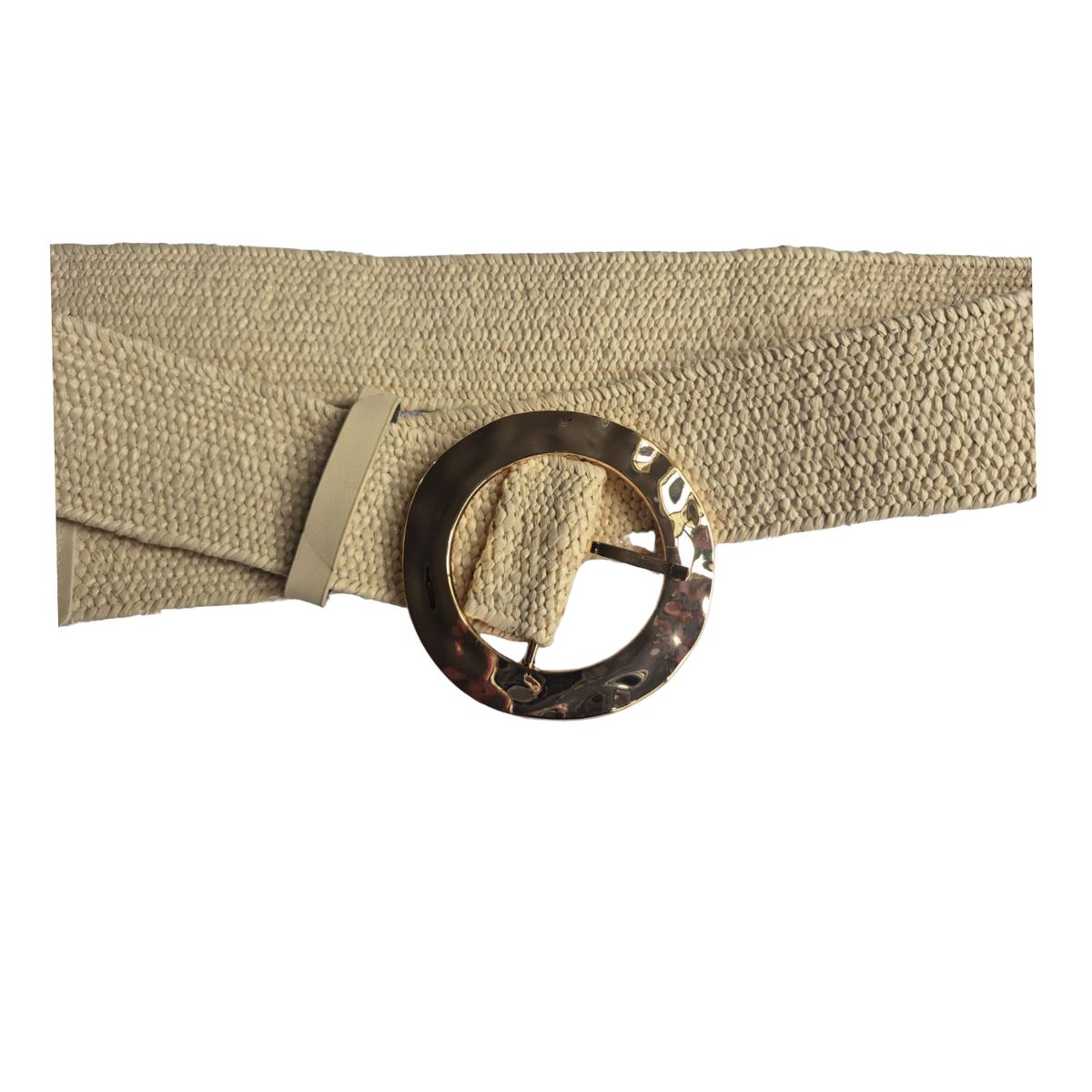 GENERICO - Cinturon Trenzado Estirable para Mujer 100cm Reyna Crema