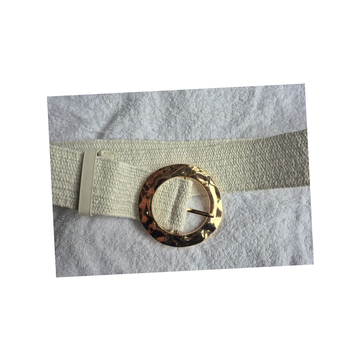 GENERICO - Cinturon Trenzado Estirable para Mujer 100cm Reyna Blanco